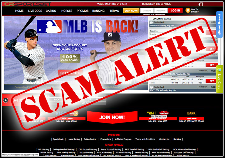 CRSportsBet scam sportsbook