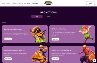 Slots Paradise Online Casino Bonus Offers