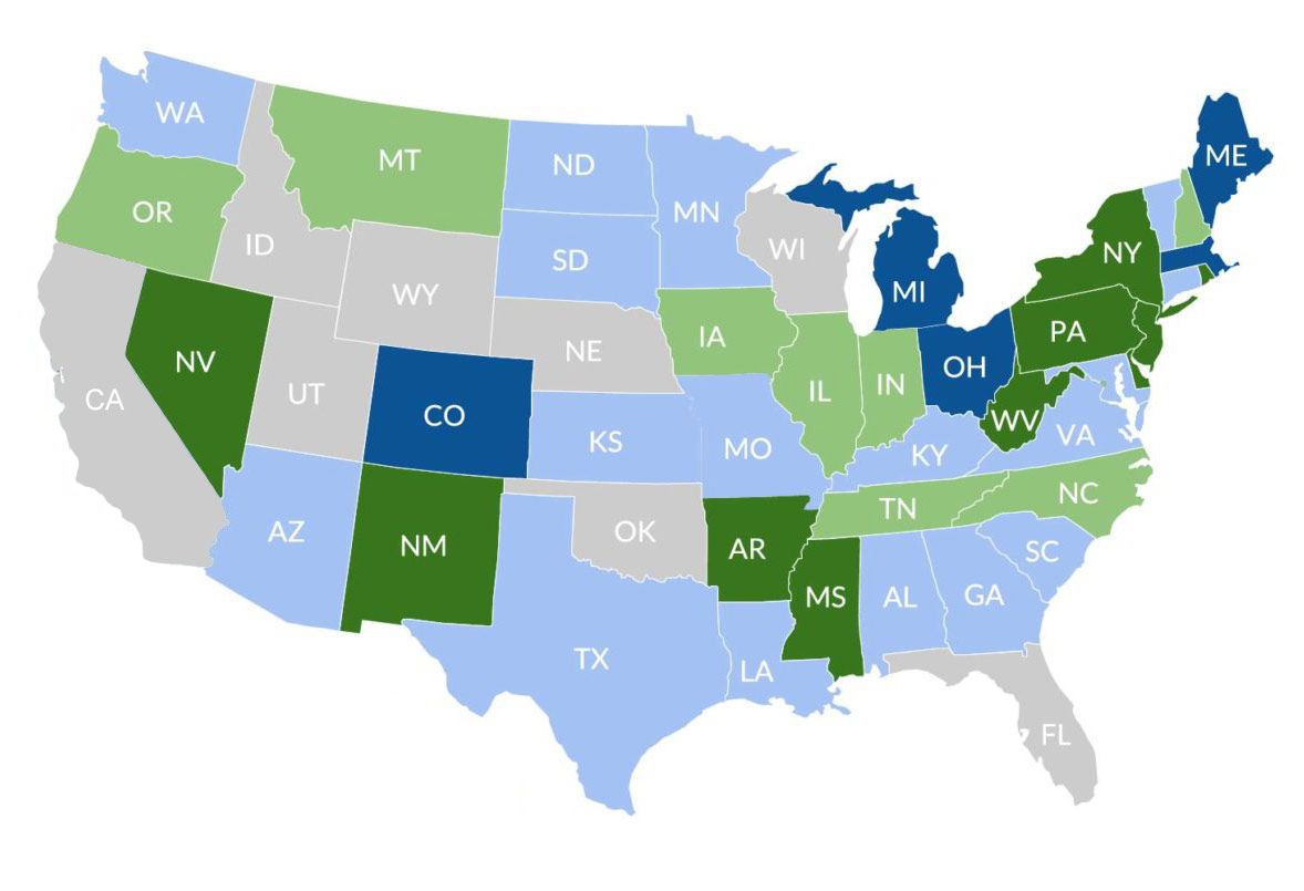 US states with sports betting