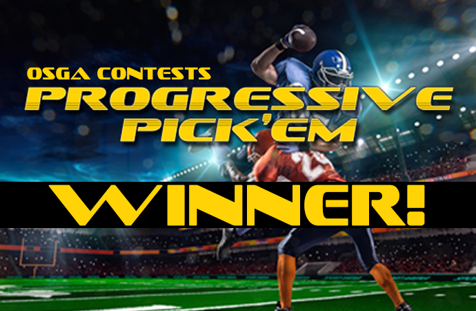 OSGA Announces winner of 18th Annual Progressive Pick ‘Em